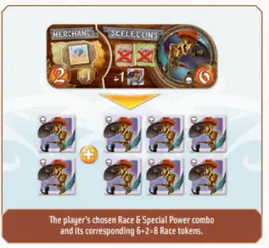 Choose race tokens in Small World