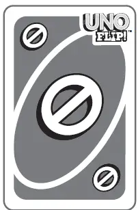 Uno Flip Light Side Skip Card