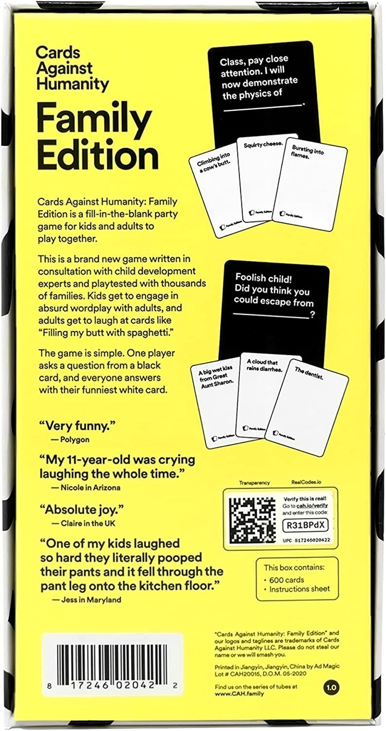 Find out about Cards Against Humanity Family Edition