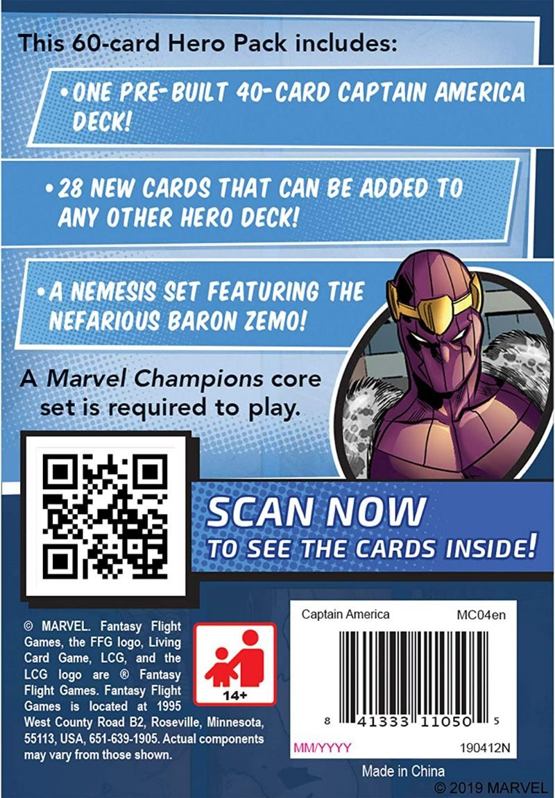 Find out about Marvel Champions The Card Game Captain America HERO PACK